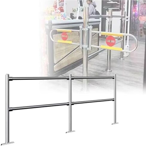 One-Way Traffic Door，Automatic Rebound Swing GateStainless Steel Automatic Swing Door for Supermarkets Security Access, Ideal for Pedestrians & Libraries, 200x100 cm, Spring-Loaded, Sleek S in Kuwait