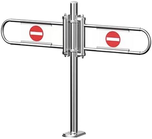 One-Way Traffic Door，Automatic Rebound Swing GateSupermarket Cashier Counter Safety Gate, Spring-Loaded Automatic Swing Door, One-Way Metal Entrance Barrier for Warehouse and Mall ，（Black200 in Kuwait