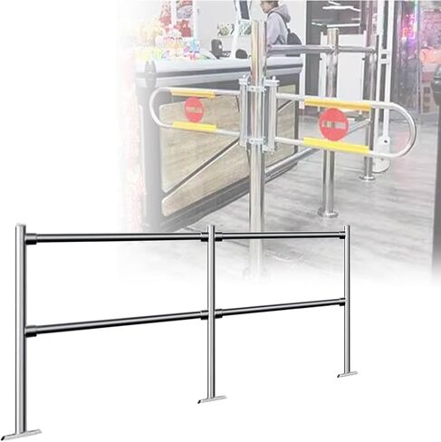One-Way Traffic Door，Automatic Rebound Swing GateStainless Steel Automatic Swing Door for Supermarkets Security Access, Ideal for Pedestrians & Libraries, 200x100 cm, Spring-Loaded, Sleek S in Kuwait