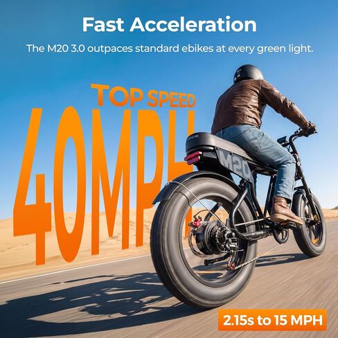 ENGWE M20 3.0 3300W Off-Road Electric Bike—Cruise Control, Speed 40MPH, 60V 40Ah Battery 2h Fast Charging, 180Mile Range, 120Nm of Torque, Hydraulic Brakes and Full Suspension (Black, Dual Battery) in Kuwait