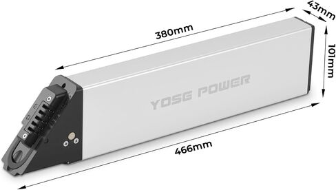 بطارية دراجة كهربائية Yose Power 48V 11.6Ah لمحرك 800W/ 750W/ 500W/ 350W/ 250W/ 100W متوافق مع Lectric لطراز XP Step-Thru 1.0 2.0 3.0 بدون شاحن in Kuwait