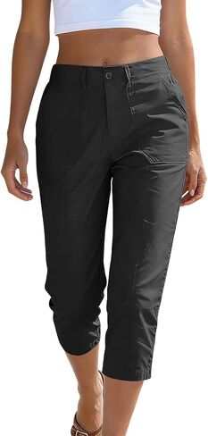 المرأة البضائع Capris المشي لمسافات طويلة 3/4 كابري السراويل خفيفة الوزن سريعة الجافة في الهواء الطلق Sweatpants رياضية فضفاضة غير رسمية مريح السراويل in Kuwait
