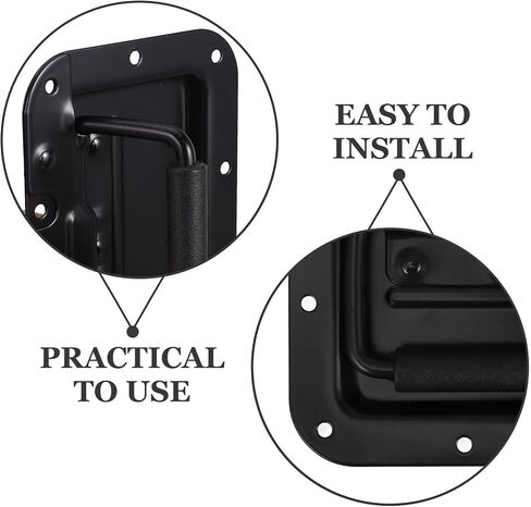 balacoo Spring Loaded Recessed Handle 8mm Metal Grip Handle for Cabinet Door Pull with Padded Grip, Industrial Speaker Box and Chest Hardware Accessories for Heavy-Duty Case and Drawer Use in Kuwait