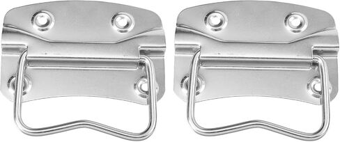 FOMIYES 2pcs Stainless Steel Folding Toolbox Handles Wood Box Loop Pulls Sturdy Metal Drawer Pulls for Industrial Case and Flight Box in Kuwait
