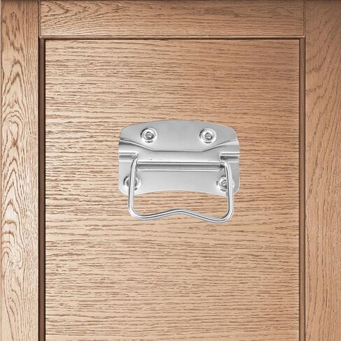 FOMIYES 2pcs Stainless Steel Folding Toolbox Handles Wood Box Loop Pulls Sturdy Metal Drawer Pulls for Industrial Case and Flight Box in Kuwait
