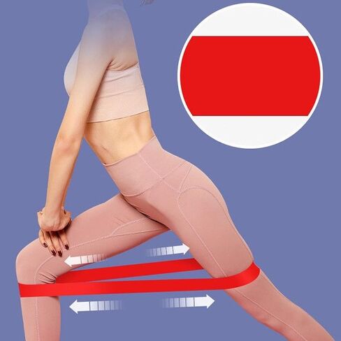 5 Pack Elastic Resistance Bands Set for Hip & Leg Workouts - Multi-Level Loop Exercise Bands for Home Gym, Yoga, Pilates & Strength Training in Kuwait