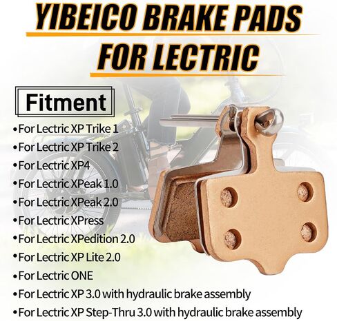 Brake Pads for Lectric XP Trike/Xpeak/Xpress/Xpedition/XP Lite/XP, Sintered Copper-Based Rear Front Disc Brake Pads, Sturdy Durable Electric Bike Brake Pads, E-Bike Accessories for Lectric in Kuwait