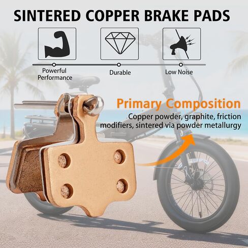 Brake Pads for Lectric XP Trike/Xpeak/Xpress/Xpedition/XP Lite/XP, Sintered Copper-Based Rear Front Disc Brake Pads, Sturdy Durable Electric Bike Brake Pads, E-Bike Accessories for Lectric in Kuwait