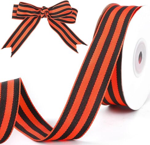 15 Yards Red White Striped Ribbons, 15mm Wide Christmas Grosgrain Craft Ribbon Xmas Candy Cane Fabric Ribbons for Holiday Gift Wrapping Decorations in Saudi Arabia