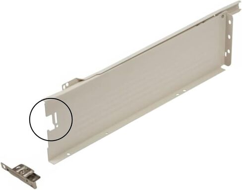 Blum ZSF.1700 L METABOX دعامة تثبيت أمامية قياسية للدرج الأيسر، نيكل من Blum in Kuwait