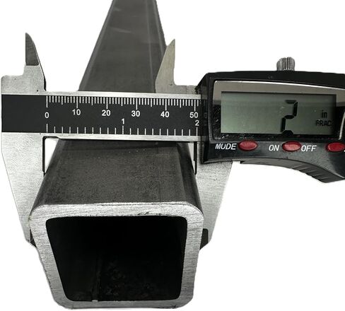 أنبوب فولاذي مربع هيكلي مقاس 2 × 2 بوصة، سمك الجدار 3/16 بوصة (7 قياسات)، الطول 48 بوصة (4 أقدام)، فولاذ معتدل in Kuwait