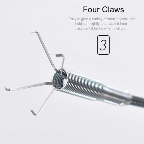 Flexible Grabber Claw Pick Up Tool, 22.4 Inch Long Reach Bendable Hose Reacher with 4 Claws, Slim Mechanical Suction Assist for Sink Drains, Toilet, Sewer, Clogged Hair Removal(0.57m) in Kuwait