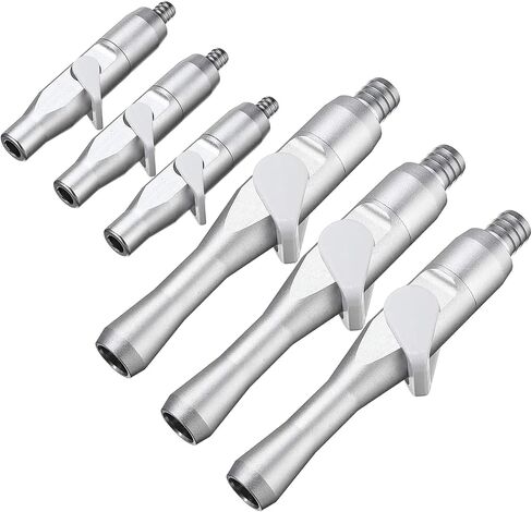 Dental Saliva Ejector Suction Valve Adapters 6 Pack, Universal HVE/SE Tip Adaptor with Strong & Weak Suction Control, Autoclavable Aluminum Dental Suction Valves for Dental Clinic Lab in Kuwait