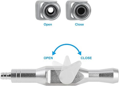 Dental Saliva Ejector Suction Valve Adapters 6 Pack, Universal HVE/SE Tip Adaptor with Strong & Weak Suction Control, Autoclavable Aluminum Dental Suction Valves for Dental Clinic Lab in Kuwait