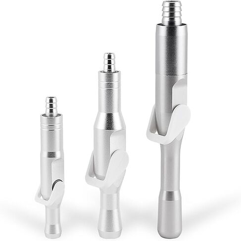 Dental Saliva Ejector Suction Valve Adapters 6 Pack, Universal HVE/SE Tip Adaptor with Strong & Weak Suction Control, Autoclavable Aluminum Dental Suction Valves for Dental Clinic Lab in Kuwait