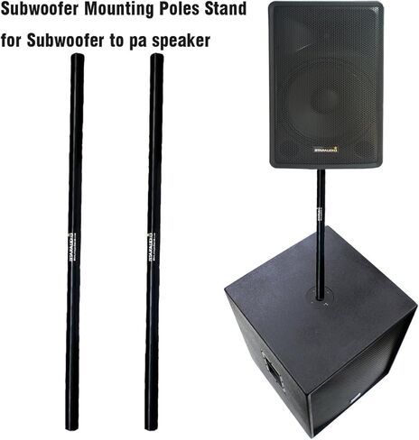 Pair 1 Meter On-Stage Stands Subwoofer Speaker System Black Shaft Poles Steel Subwoofer to Speaker 3.3ft Pole Mount Stand in Kuwait