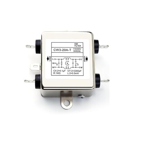 مرشح الطاقة EMI CW3-3A 6A 10A 20A-T AC 220V تنقية التداخل أحادي الطور (3A) in Kuwait