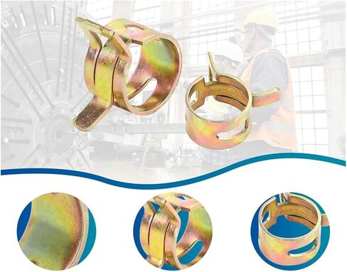 88pcs Spring Hose Clamps Zinc Plated M6-M14 Fuel Line Silicone Vacuum Hose Pipe Clamps Steel Wire Tube Pipe Clip Fastener in Kuwait