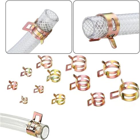 260 PCS 6-25mm Fuel Line Hose Spring Clip Clamps Fasteners Silicone Vacuum Hose Pipe Clamps Steel Wire Air Tube Water Pipe Clip in Kuwait