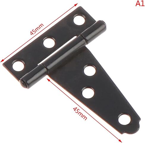 Black Paint T Shape Triangle Hinge Cabinet Shed Gate Hinges Hardware 1Pcs(A1) in Kuwait