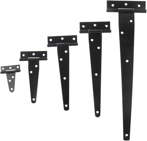 Black Paint T Shape Triangle Hinge Cabinet Shed Gate Hinges Hardware 1Pcs(A1) in Kuwait