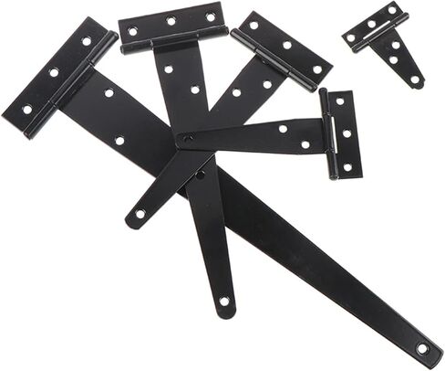 Black Paint T Shape Triangle Hinge Cabinet Shed Gate Hinges Hardware 1Pcs(A1) in Kuwait