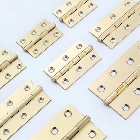 Hinge Furniture Cabinets Brass Doors Windows and Silent Flat Head Hinges 1Pcs(50mm-Mate) in Kuwait