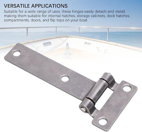 Drfeify 316 Stainless Steel T Hinges, Marine Grade Heavy Duty Boat Hatch Hinge for Interior Deck Doors and Hatches in Kuwait