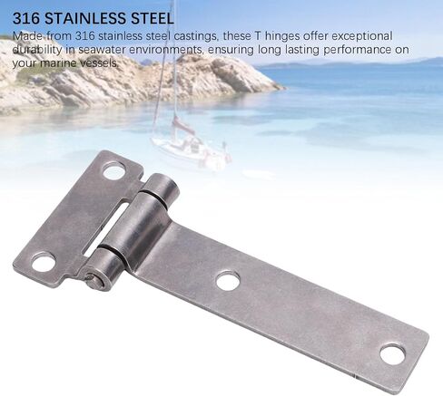 Drfeify 316 Stainless Steel T Hinges, Marine Grade Heavy Duty Boat Hatch Hinge for Interior Deck Doors and Hatches in Kuwait