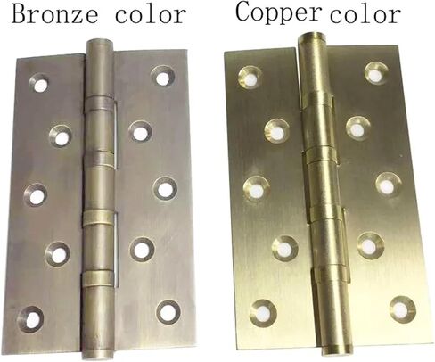 5/6 Inch Solid Brass Heavy Wood Door Hinge Fittings Duty 1Pcs(1pc Copper Color,5 inch 128mm) in Kuwait
