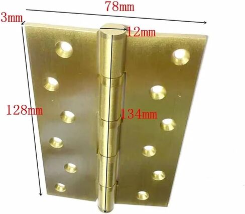 5/6 Inch Solid Brass Heavy Wood Door Hinge Fittings Duty 1Pcs(1pc Copper Color,5 inch 128mm) in Kuwait