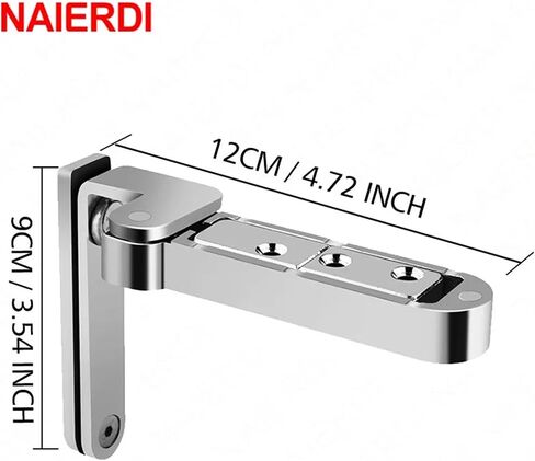 Invisible Door Hinges 3D Adjustable Swivel Zinc Alloy Hidden 2Pcs(Silver) in Kuwait