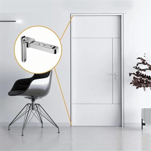 Invisible Door Hinges 3D Adjustable Swivel Zinc Alloy Hidden 2Pcs(Silver) in Kuwait