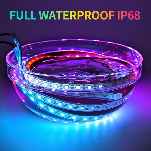 أضواء شريط LED لعربة الجولف تعمل بمنفذ USB، ضوء مظلة سقف Dreamcolor RGB مقاس 47.25 بوصة مع التطبيق وجهاز التحكم عن بعد، مقاومة للماء IP68، مزامنة الموسيقى، التوصيل والتشغيل، 72 مصباح LED لعربات الجولف EZGO Yamaha Club Car in Kuwait