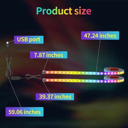 أضواء شريط LED لعربة الجولف تعمل بمنفذ USB، ضوء مظلة سقف Dreamcolor RGB مقاس 47.25 بوصة مع التطبيق وجهاز التحكم عن بعد، مقاومة للماء IP68، مزامنة الموسيقى، التوصيل والتشغيل، 72 مصباح LED لعربات الجولف EZGO Yamaha Club Car in Kuwait