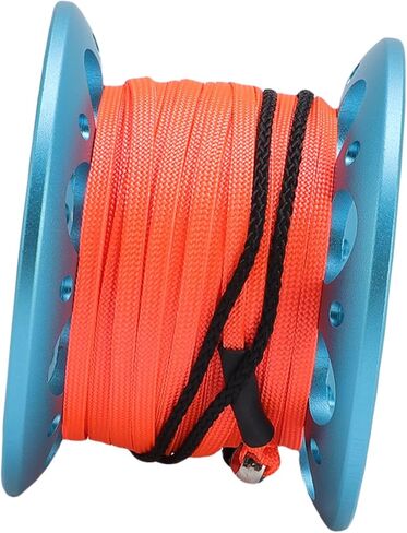 15m Scuba Diving Reel, Aviation Aluminum Line Reel with Double Hook, Lightweight and Durable - Safe Marker Release, Efficient Operation for Diving and Marine Use in Kuwait