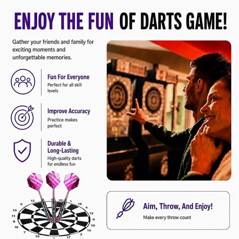 Soft Tip Darts Set - 3 Pack 2BA Darts Plastic Tip with Aluminum Shafts, 12 Tips, 9 Flights, 12 O Rings and Case for Electronic Dart Boards, Adults、Beginners & Pro Players in Kuwait