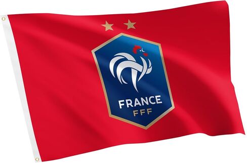 Desert Cactus French Football Federation Flag - 3 x 5 Feet FFF Football Soccer Banner, Indoor/Outdoor Durable Fabric, 100% Polyester Design (Design J1) in Kuwait