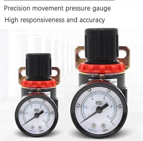 AFC2000 Filter for Compressor Oil Water Separator Regulator Trap Filter Airbrush G1/4 Air Pressure Reducing Valve(AFC w (PC10-02x2)) in Kuwait