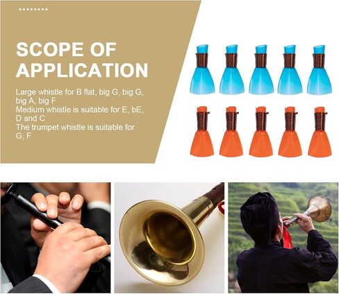 10pcs Suona Reeds Large Size (a, Key) Instrument Accessories for Folk Wind Instrument Use Random Color in Kuwait