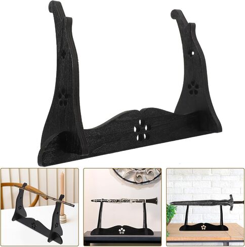 Wooden Flute Display Stand Two-tier Sakura Base Decorative Collection Storage Rack Household Holder for Flute and Display in Kuwait