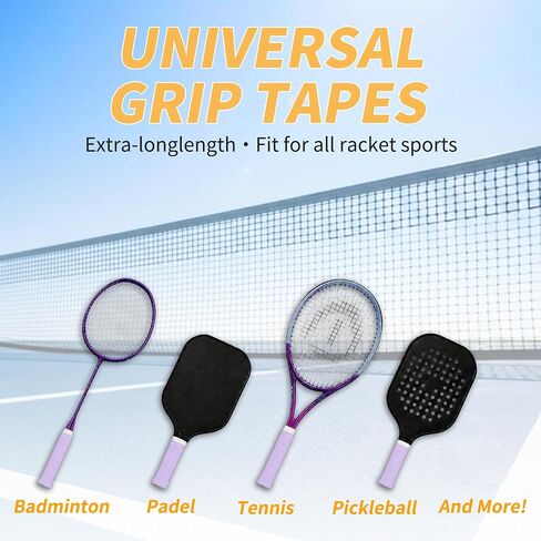 2 Pcs Tennis Racket Grip Tape, Dry Tennis Overgrip Tape, Anti-Slip Absorbent Grip, Racket Overgrip Tape in Kuwait