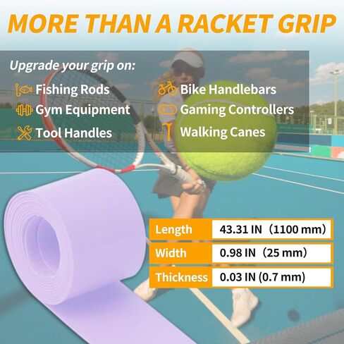 2 Pcs Tennis Racket Grip Tape, Dry Tennis Overgrip Tape, Anti-Slip Absorbent Grip, Racket Overgrip Tape in Kuwait