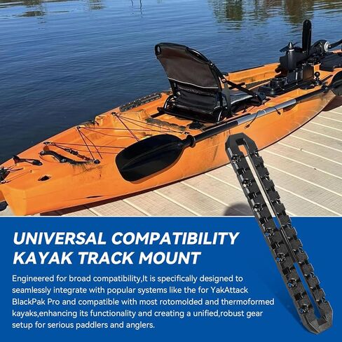 12"Track Mount for YakAttack MightyMount XL 10.5"Usable Kayak Rail Accessory-Universal Kayak and Canoe Rail Accessory Mount Fits for BlackPak Pro & Kayaks Track Systems,Fishing Rod Holders,Cameras,GPS in Kuwait