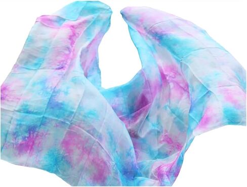 وشاح حريري للرقص الشرقي للسيدات من الحرير الحقيقي حجاب للرقص الشرقي حجاب حريري مصبوغ 200 سم و250 سم و270 سم حجاب حريري للسيدات وشاح رمي يدوي لمسابقات الأداء (اللون-11,250 × 114 سم) in Kuwait