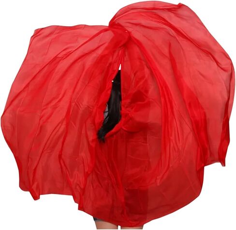 Women's Silk Belly Dance Scarf Silk Solid/Gradient Color Belly Dance Veil Adult Children Belly Dance Practice Performance Silk Scarf 250x114cm For performance competitions(Sk008,200X90CM) in Kuwait