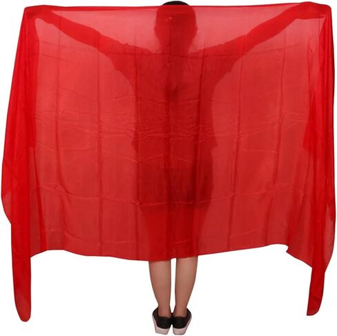 Women's Silk Belly Dance Scarf Silk Solid/Gradient Color Belly Dance Veil Adult Children Belly Dance Practice Performance Silk Scarf 250x114cm For performance competitions(Sk008,200X90CM) in Kuwait