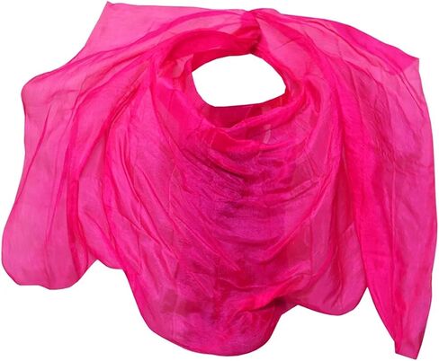 Women's Silk Belly Dance Scarf Belly Dance Silk Veil Gradient Shawl Performance Scarf Hand Made Real Silk Hand Thrown Adult Women For performance competitions(SK034,270x114cm) in Kuwait