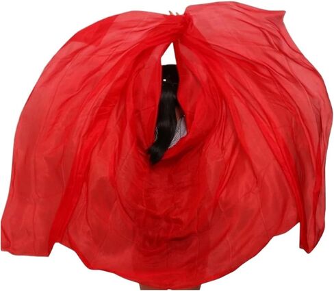 Women's Silk Belly Dance Scarf Belly Dance Silk Veil Gradient Shawl Performance Scarf Hand Made Real Silk Hand Thrown Adult Women For performance competitions(SK034,270x114cm) in Kuwait