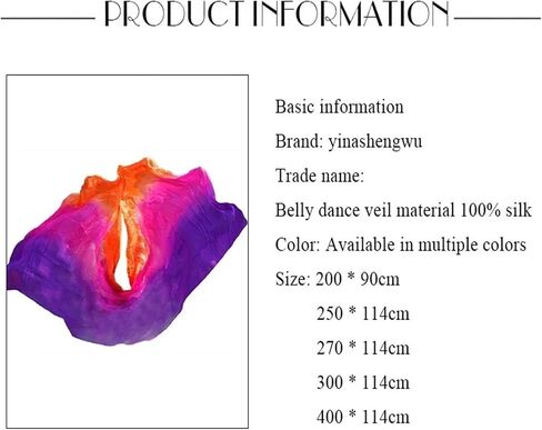 Women's Silk Belly Dance Scarf Belly Dance Silk Veil Real Silk Belly Dance Accessory Hand Scarf Shawls Belly Dancer Performance Prop For performance competitions(Color-01,S-200X90cm) in Kuwait